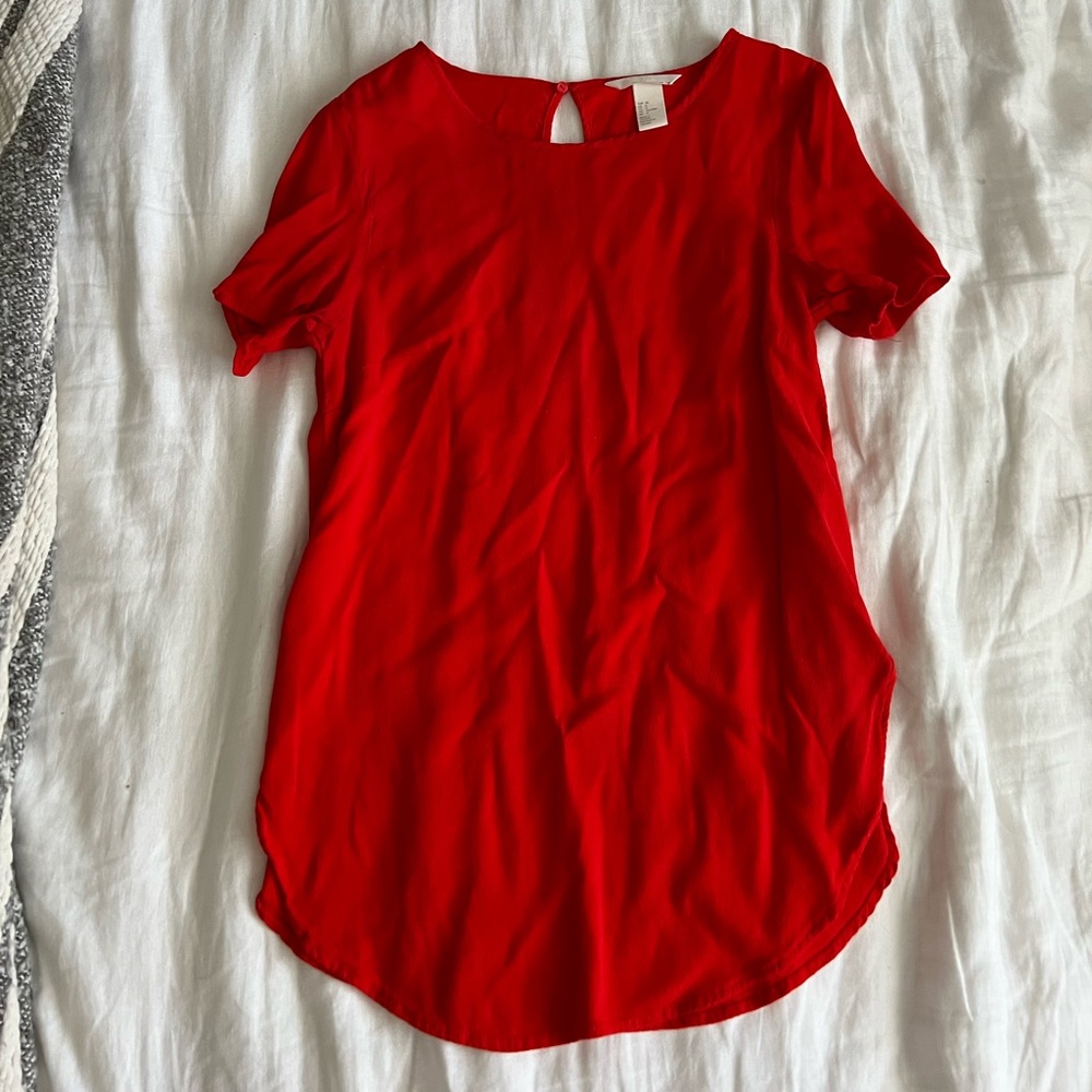 Orange H&M blouse short sleeve
